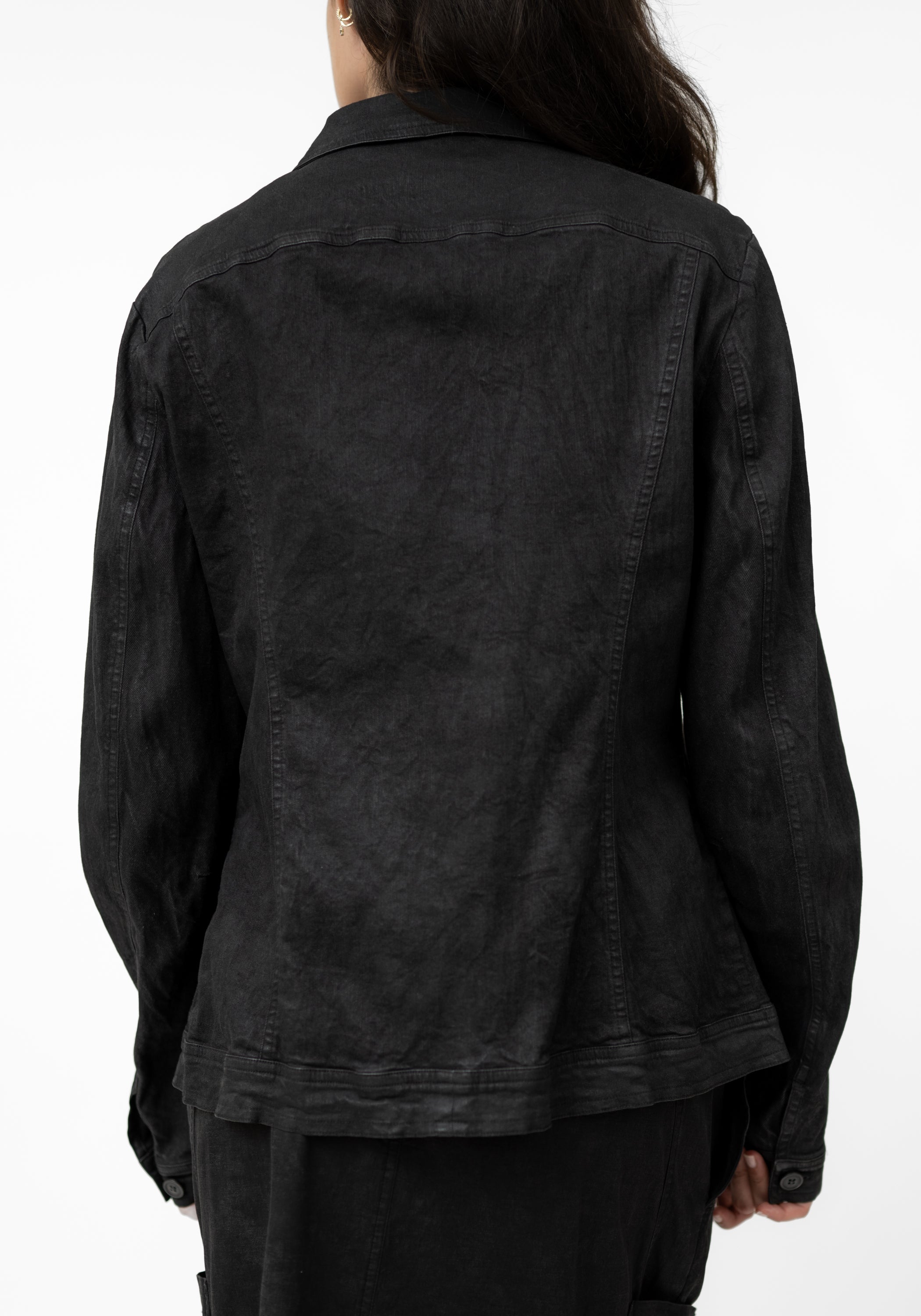 Coated Denim Nipped Waist Jacket | Rundholz – December Thieves