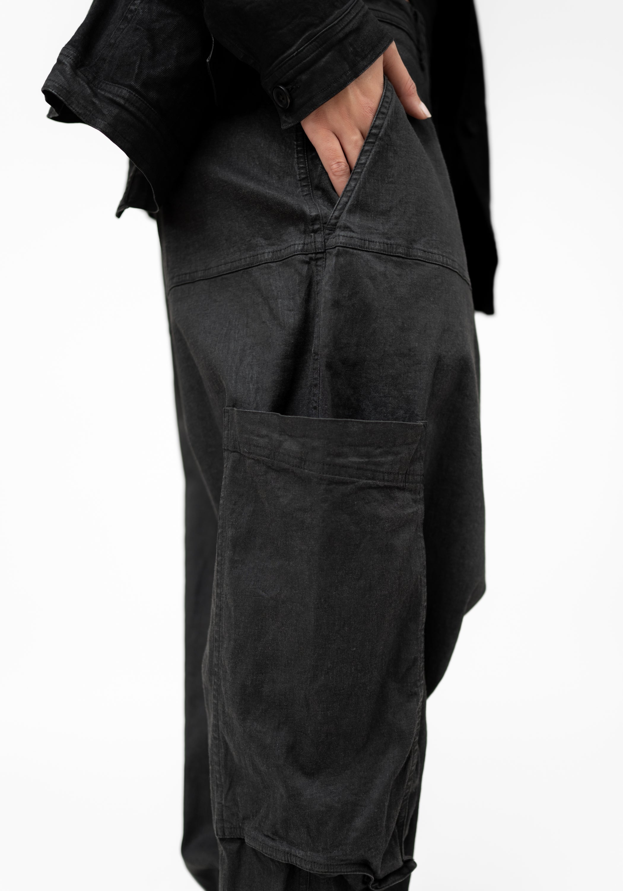 Coated Denim Drop Seat Pants - December Thieves
