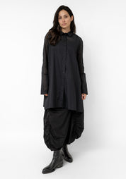 Semi-Sheer Oversized Voile Blouse