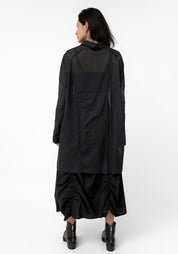 Semi-Sheer Oversized Voile Blouse