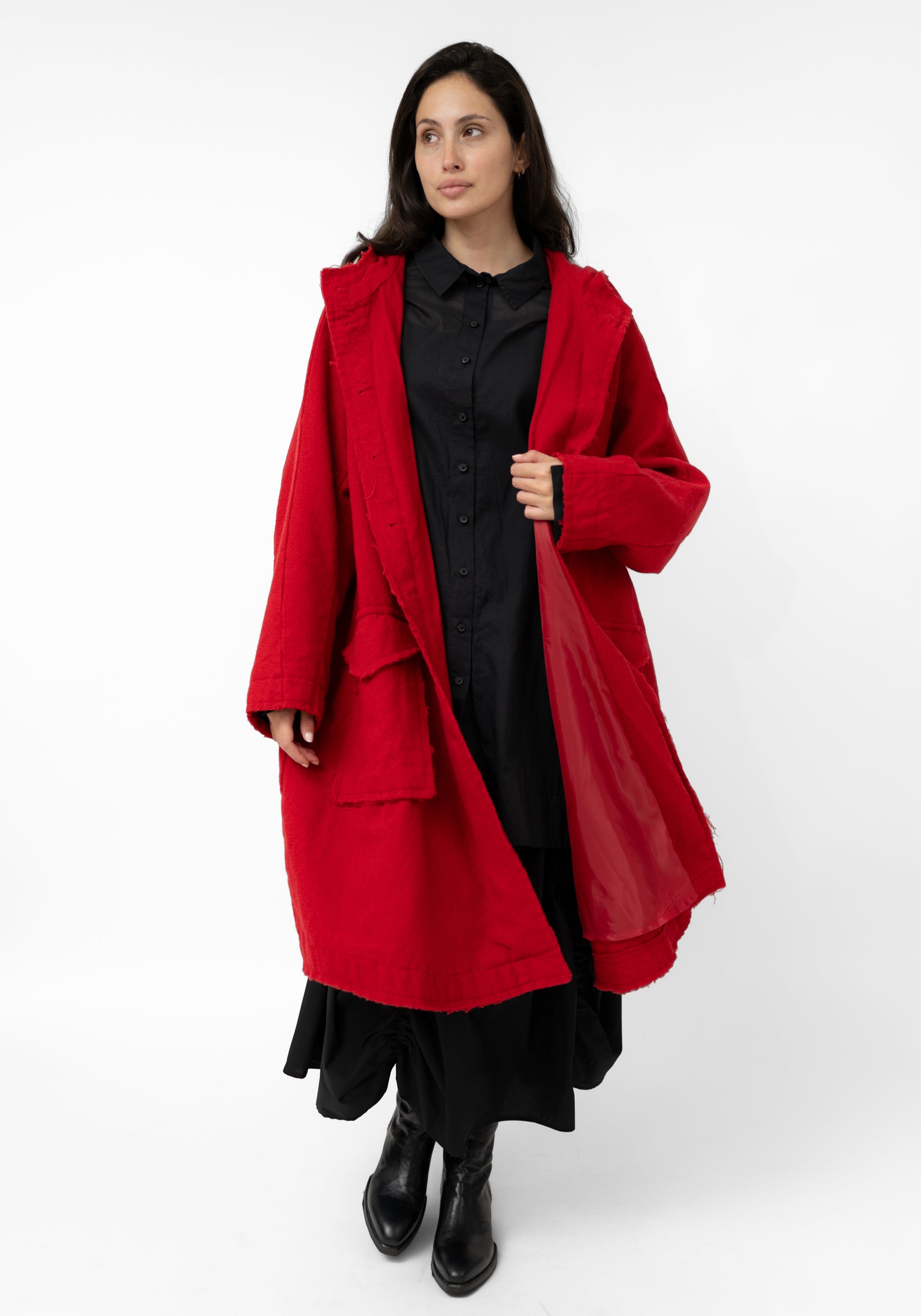 Semi-Sheer Oversized Voile Blouse