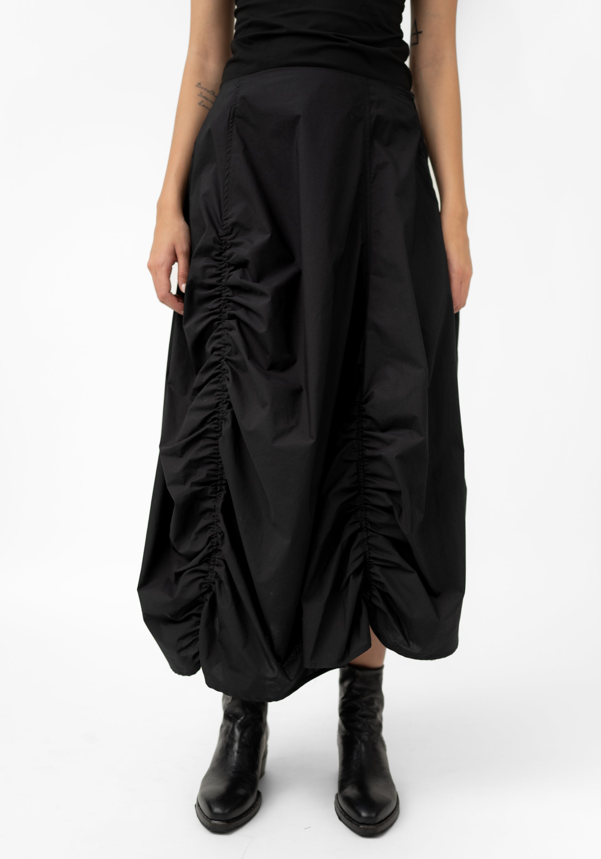Ruche Detail Bubble Maxi Skirt