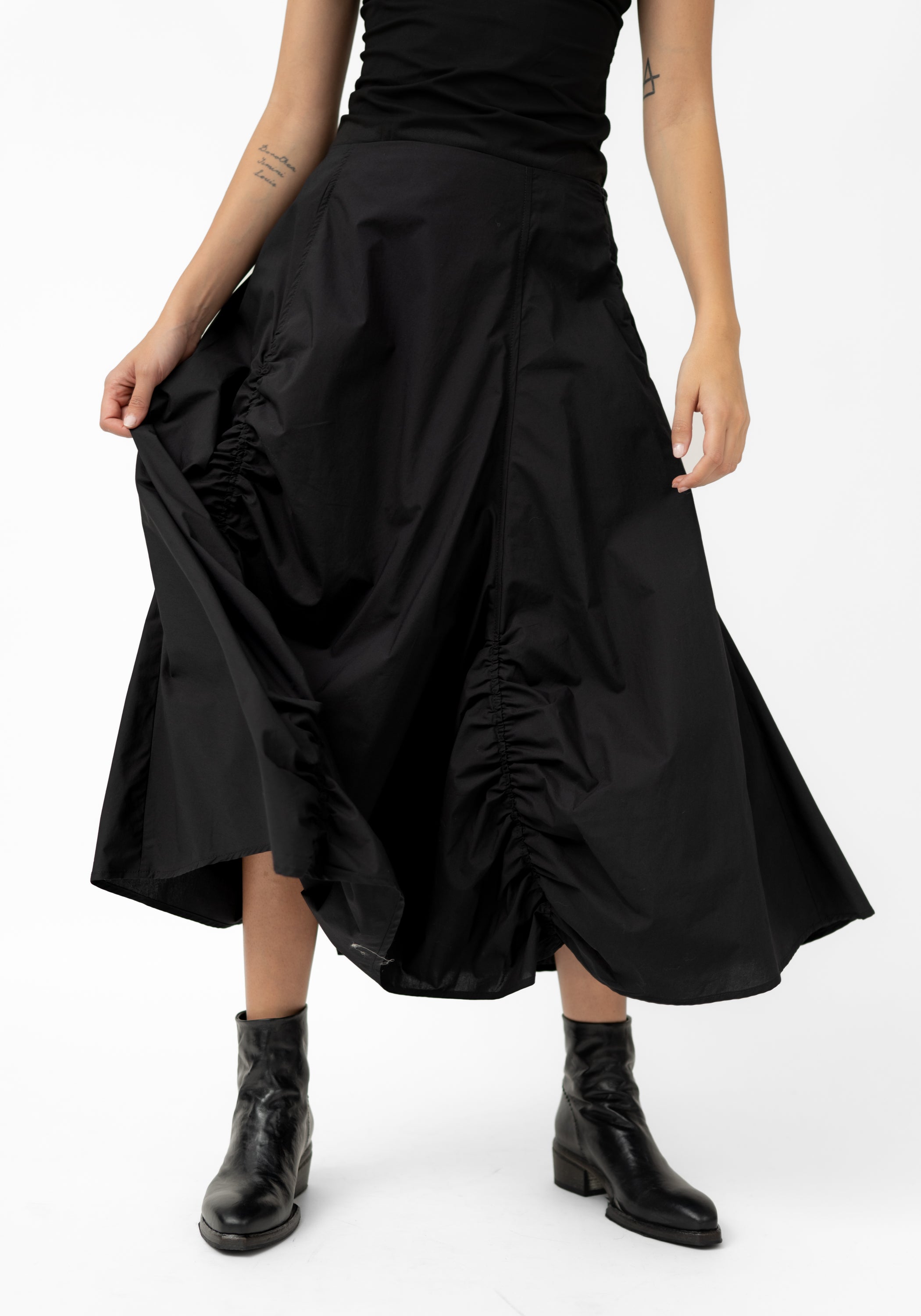 Ruche Detail Bubble Maxi Skirt