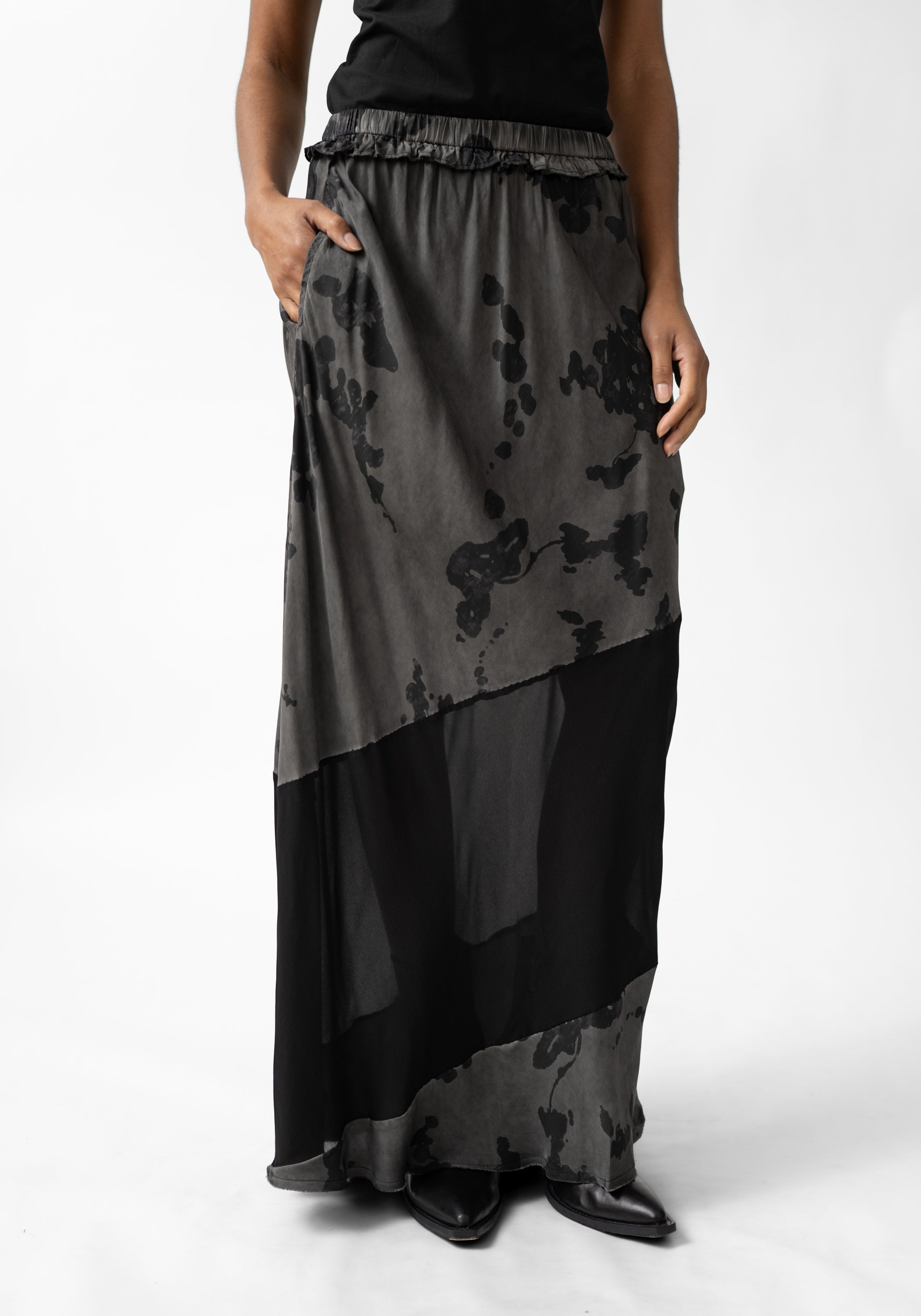 Albatross Asymmetric Paneled Maxi Skirt - December Thieves