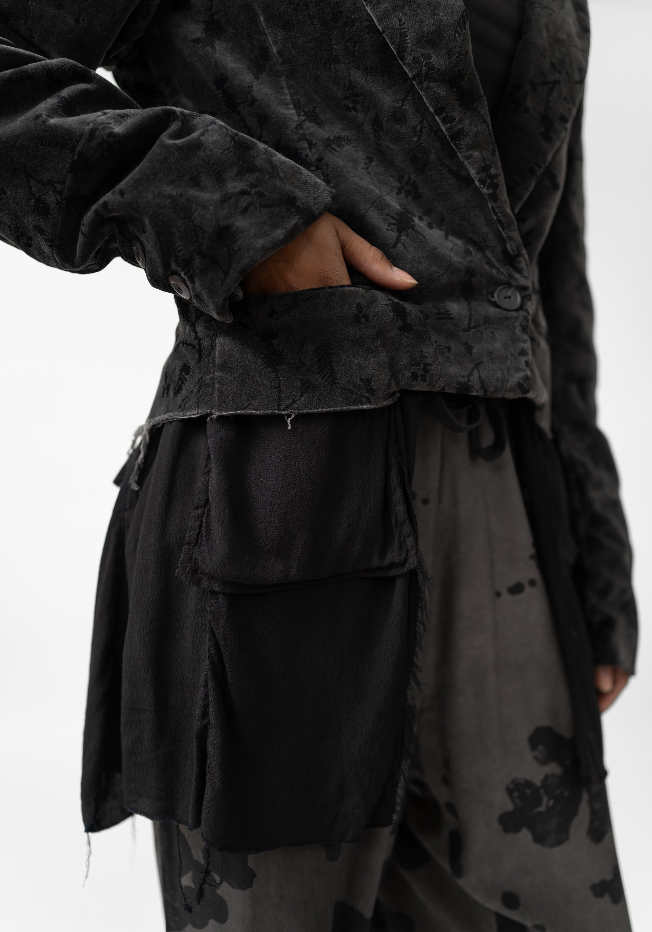 Rovan Oversized Asymmetric Paneled Blazer