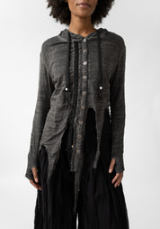 Orin Asymmetric Hooded Top