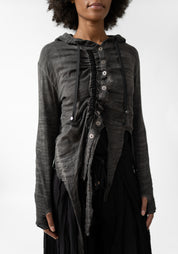 Orin Asymmetric Hooded Top