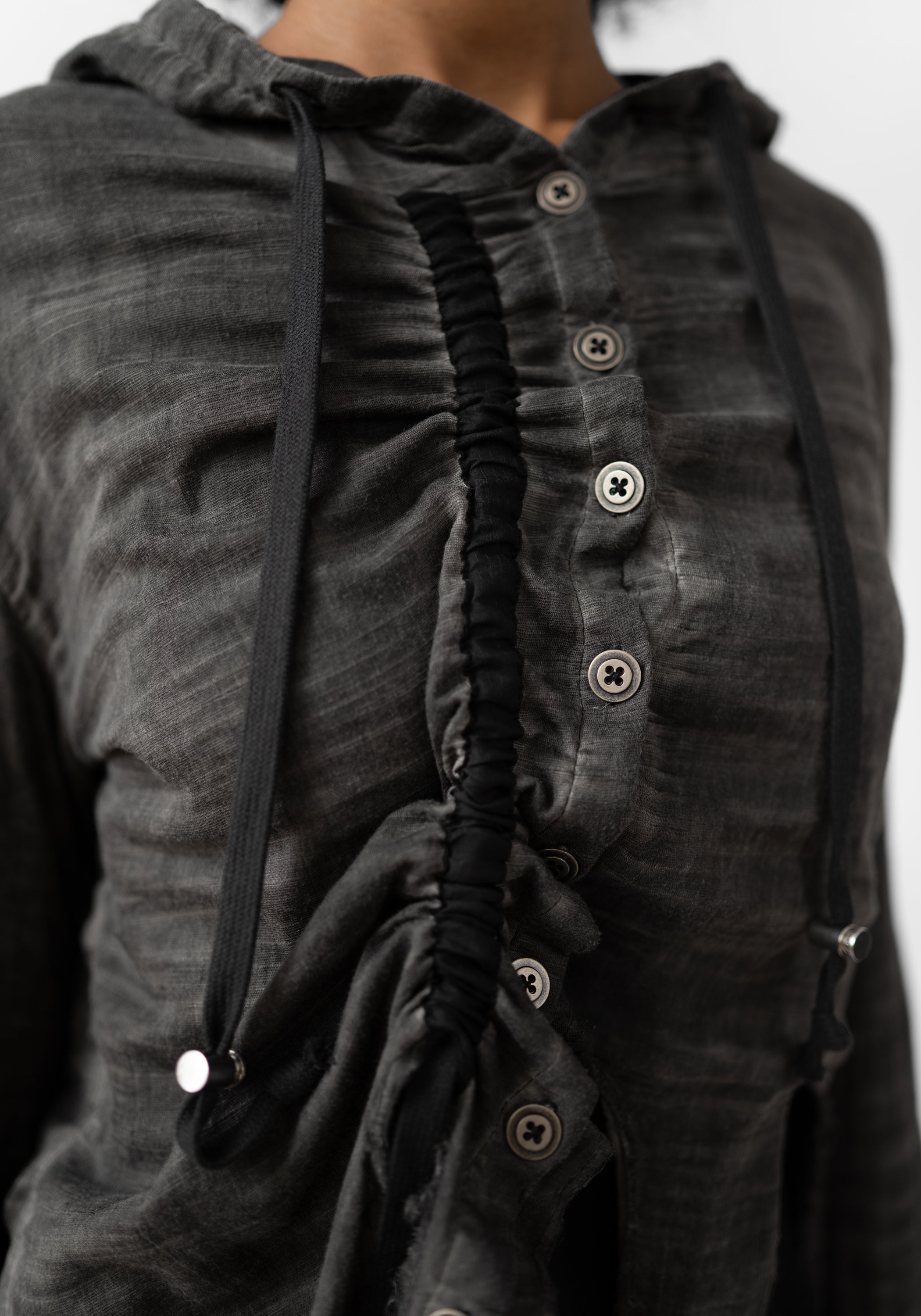 Orin Asymmetric Hooded Top