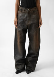 Relaxed Coated Black Bolo Jeans