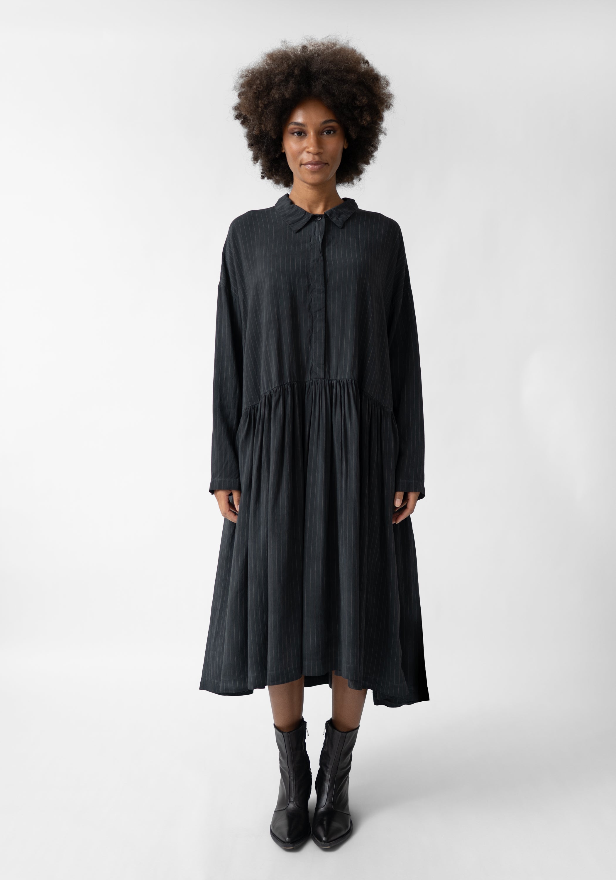 Oversized Silk Blend Shirt Dress | Rundholz