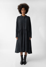 Oversized Silk Blend Shirt Dress