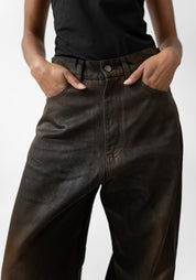 Relaxed Coated Black Bolo Jeans