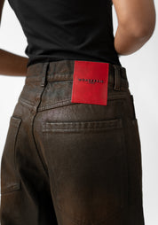 Relaxed Coated Black Bolo Jeans