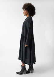 Oversized Silk Blend Shirt Dress