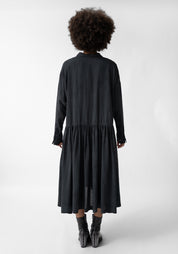 Oversized Silk Blend Shirt Dress