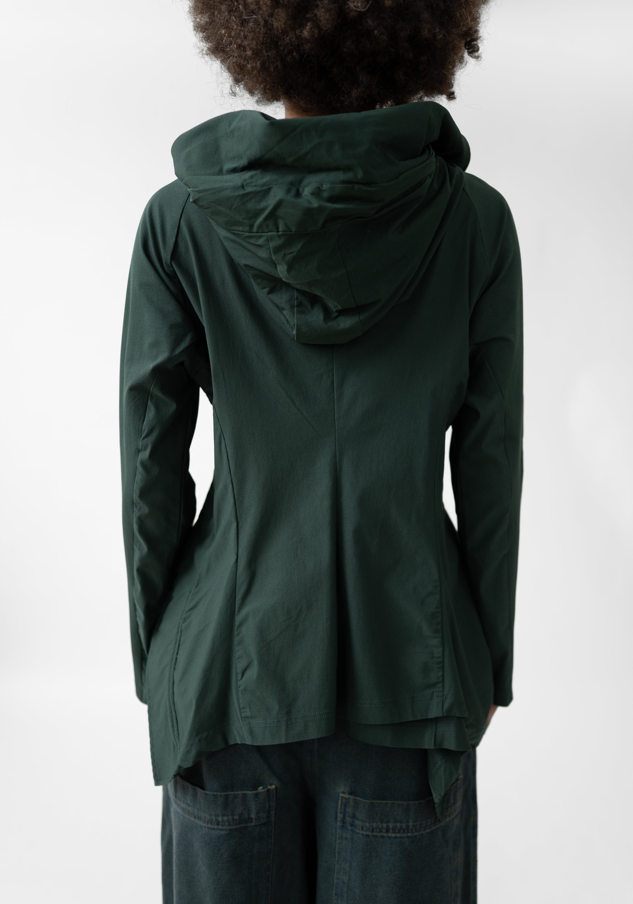 Nipped Waist Hooded Jacket