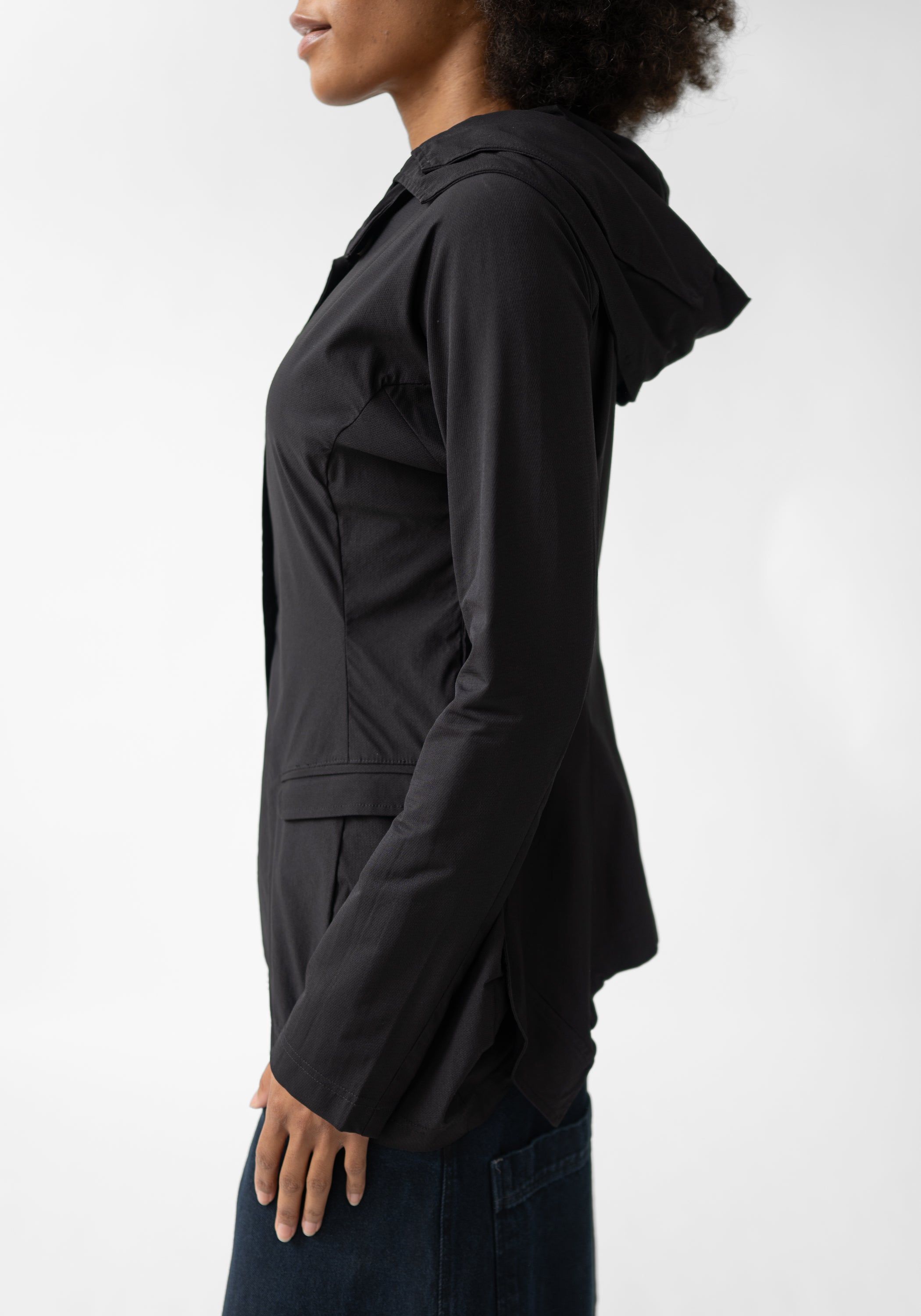 Nipped Waist Hooded Jacket