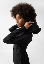 Nipped Waist Hooded Jacket