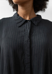 Oversized Silk Blend Shirt Dress