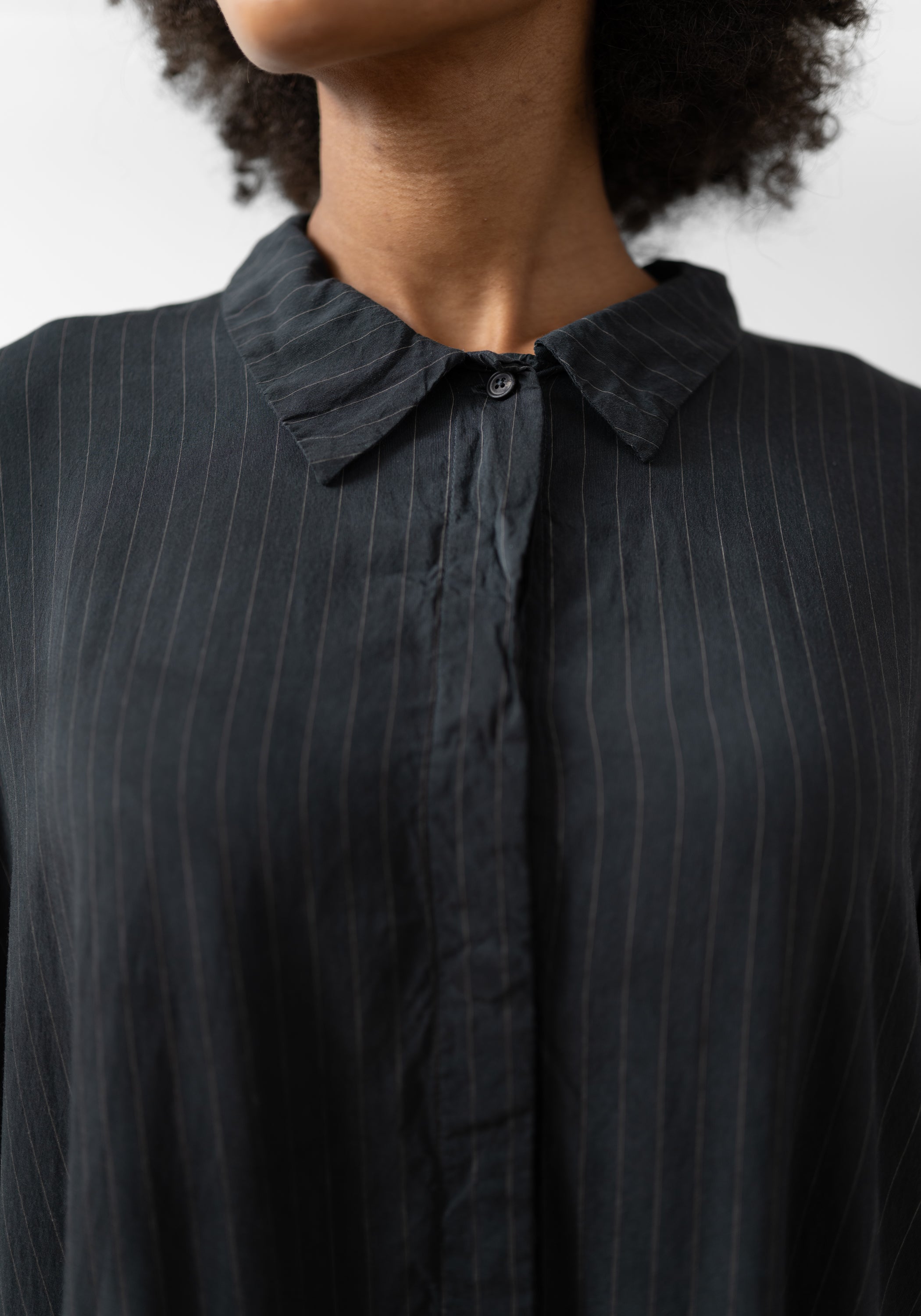 Oversized Silk Blend Shirt Dress