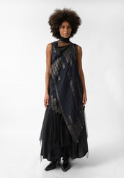 Agnes Paneled Leather Detail Vest