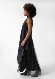 Agnes Paneled Leather Detail Vest