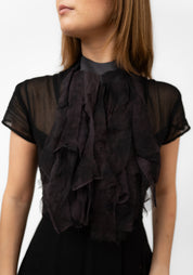 Ruffled Silk Neckpiece