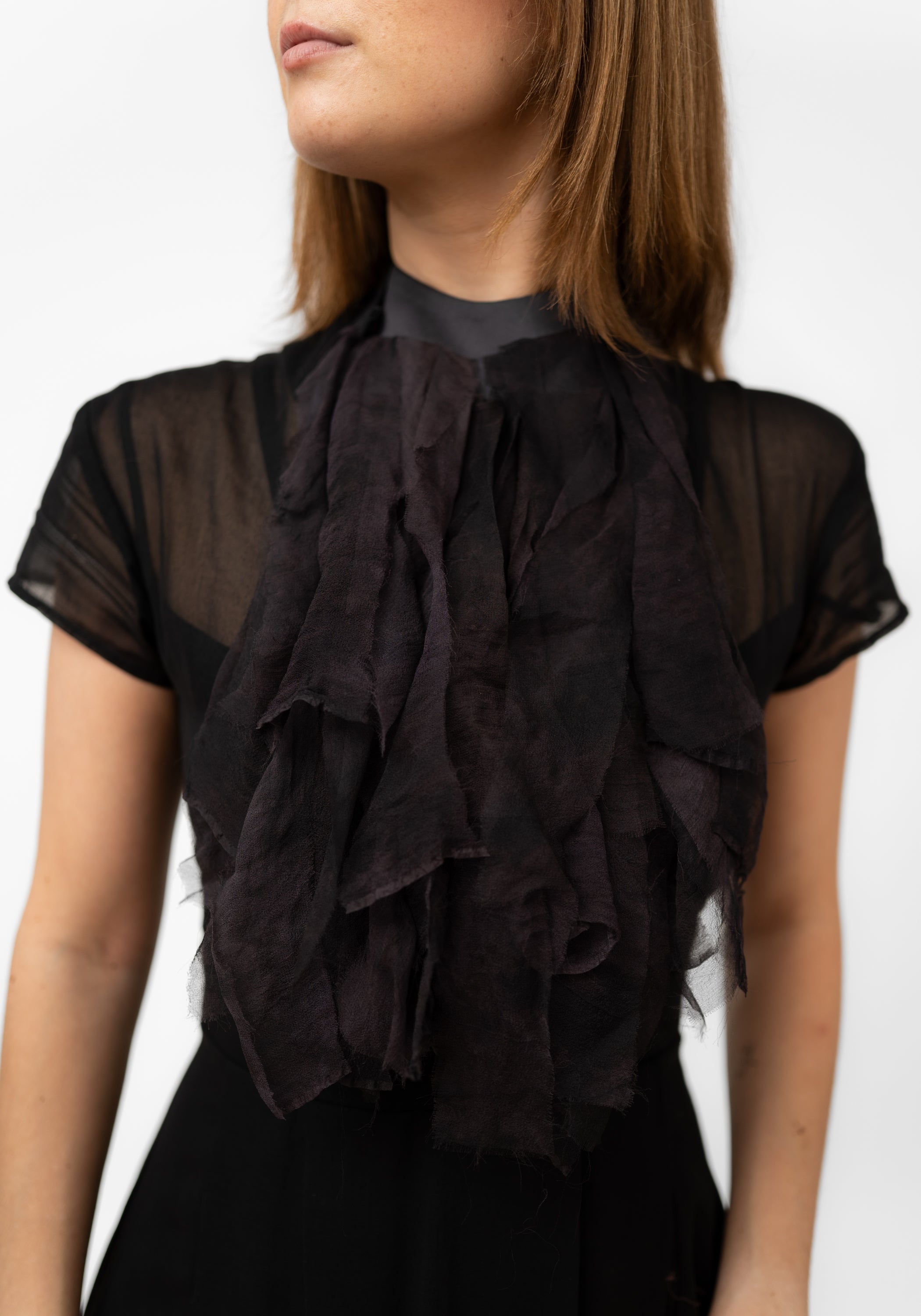 Ruffled Silk Neckpiece