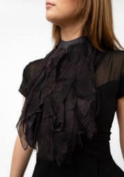 Ruffled Silk Neckpiece