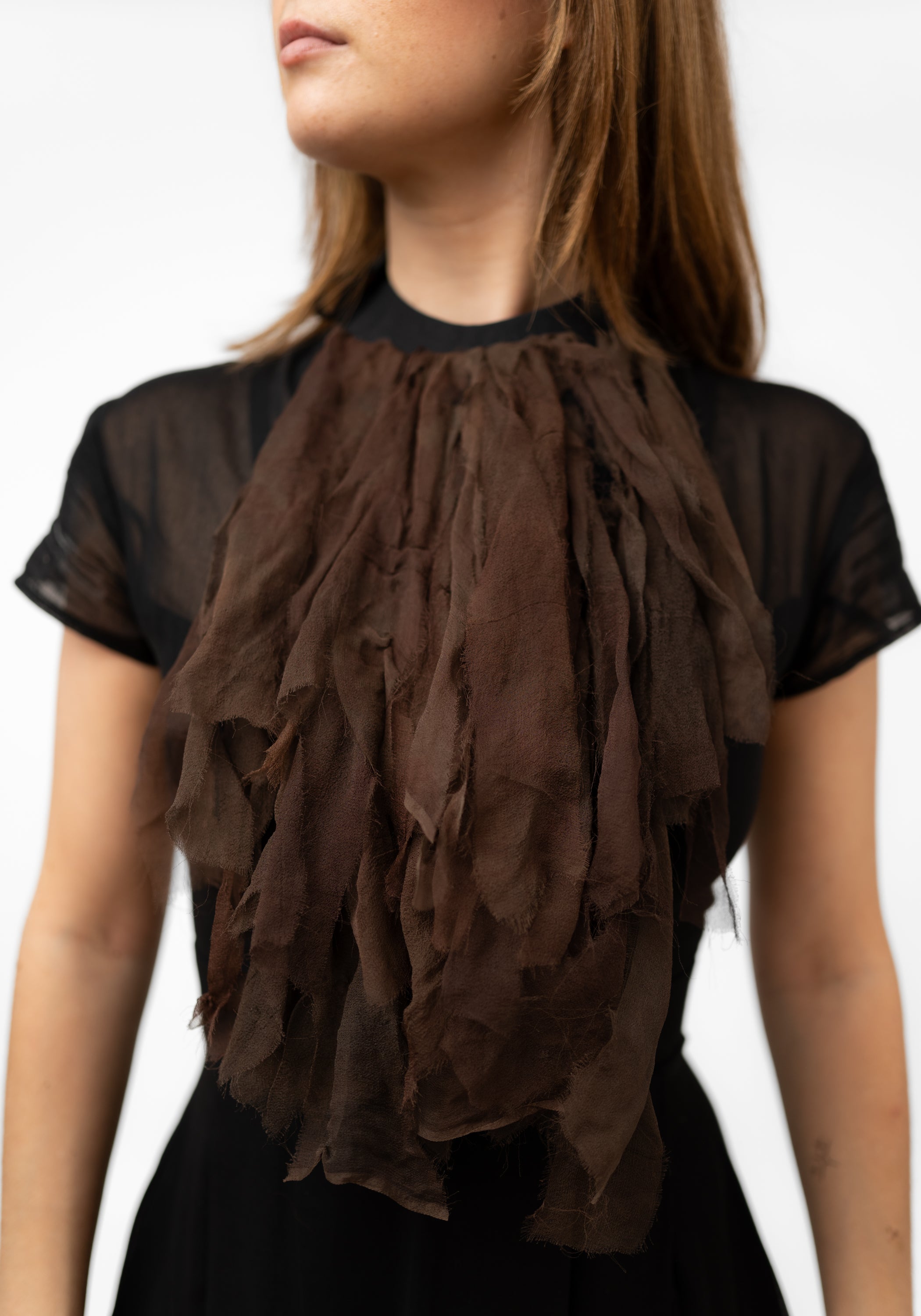 Ruffled Silk Neckpiece