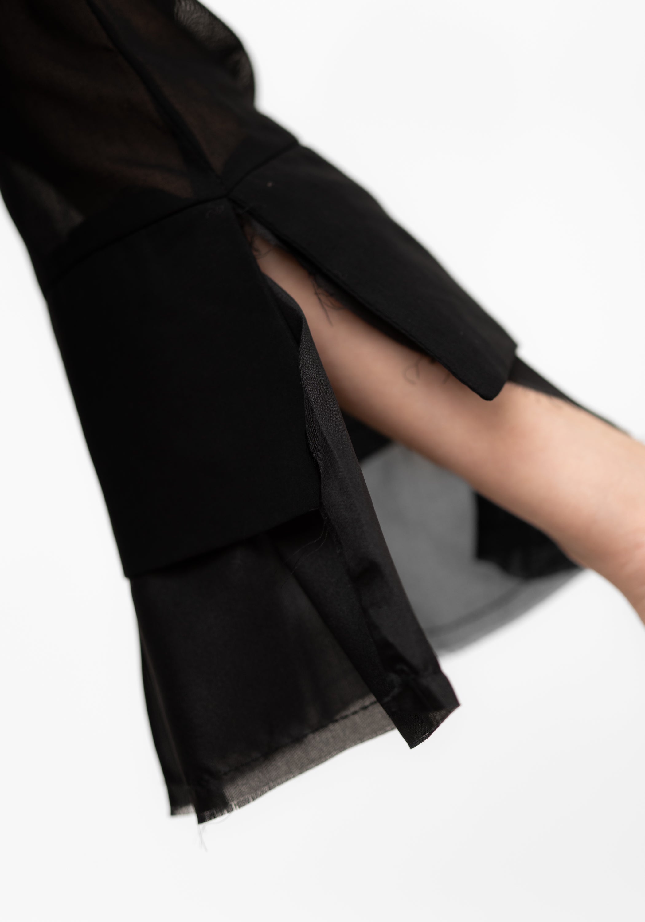 Sheer Zip Front Ralphie Boy Blouse