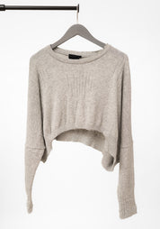 Crolly Cropped Knit Wool Blend Sweater
