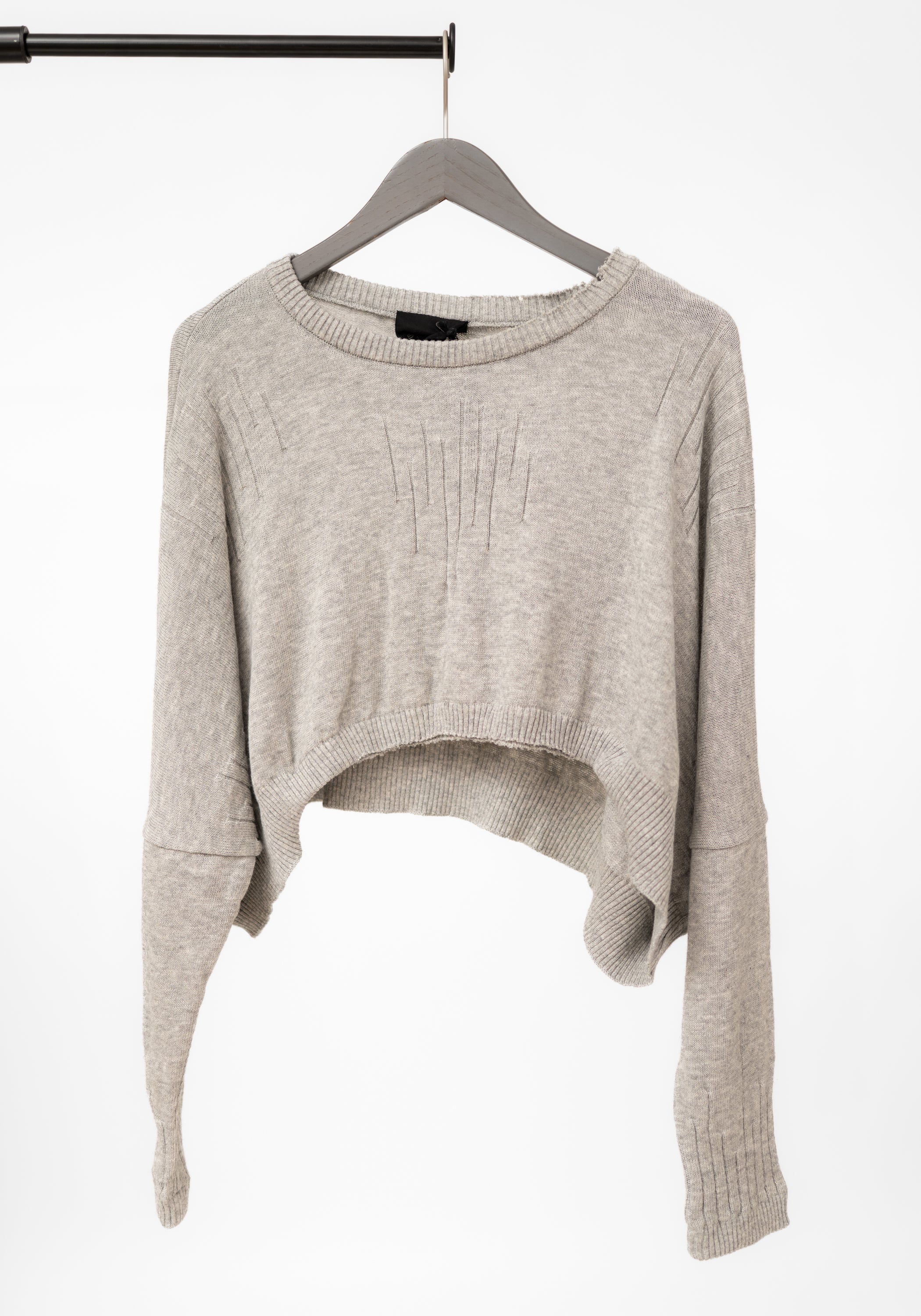 Crolly Cropped Knit Wool Blend Sweater