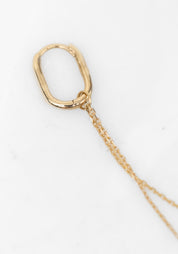 Single 9k Long Double Add on Chain and Oval Clicker Hoops