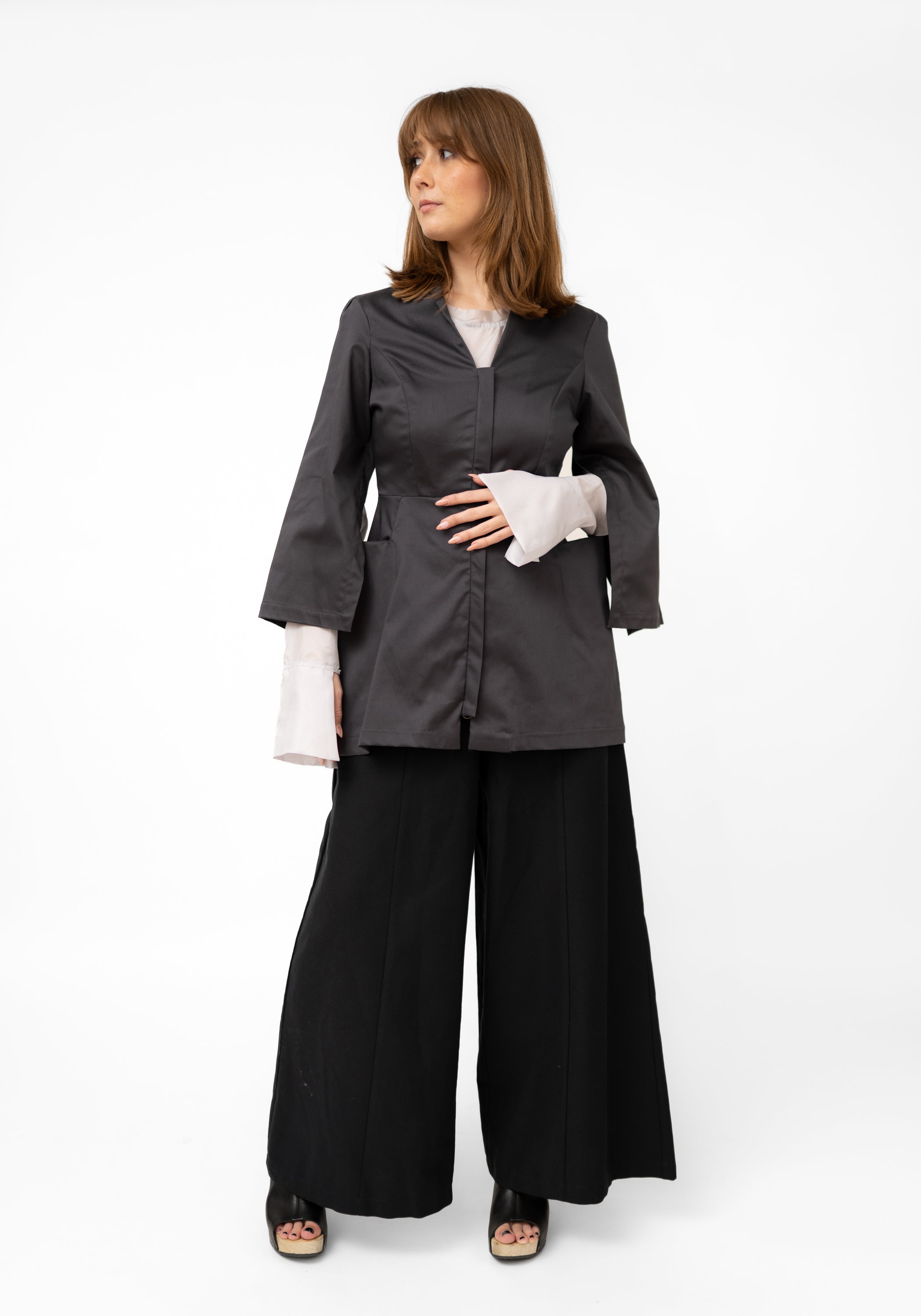 Gray Sateen Satellite Jacket - December Thieves