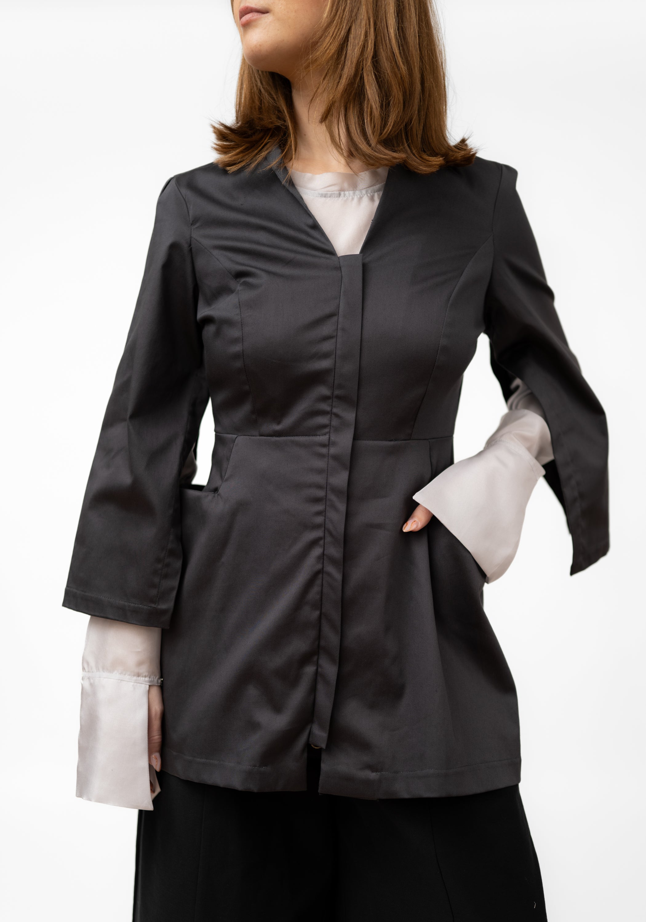 Gray Sateen Satellite Jacket - December Thieves