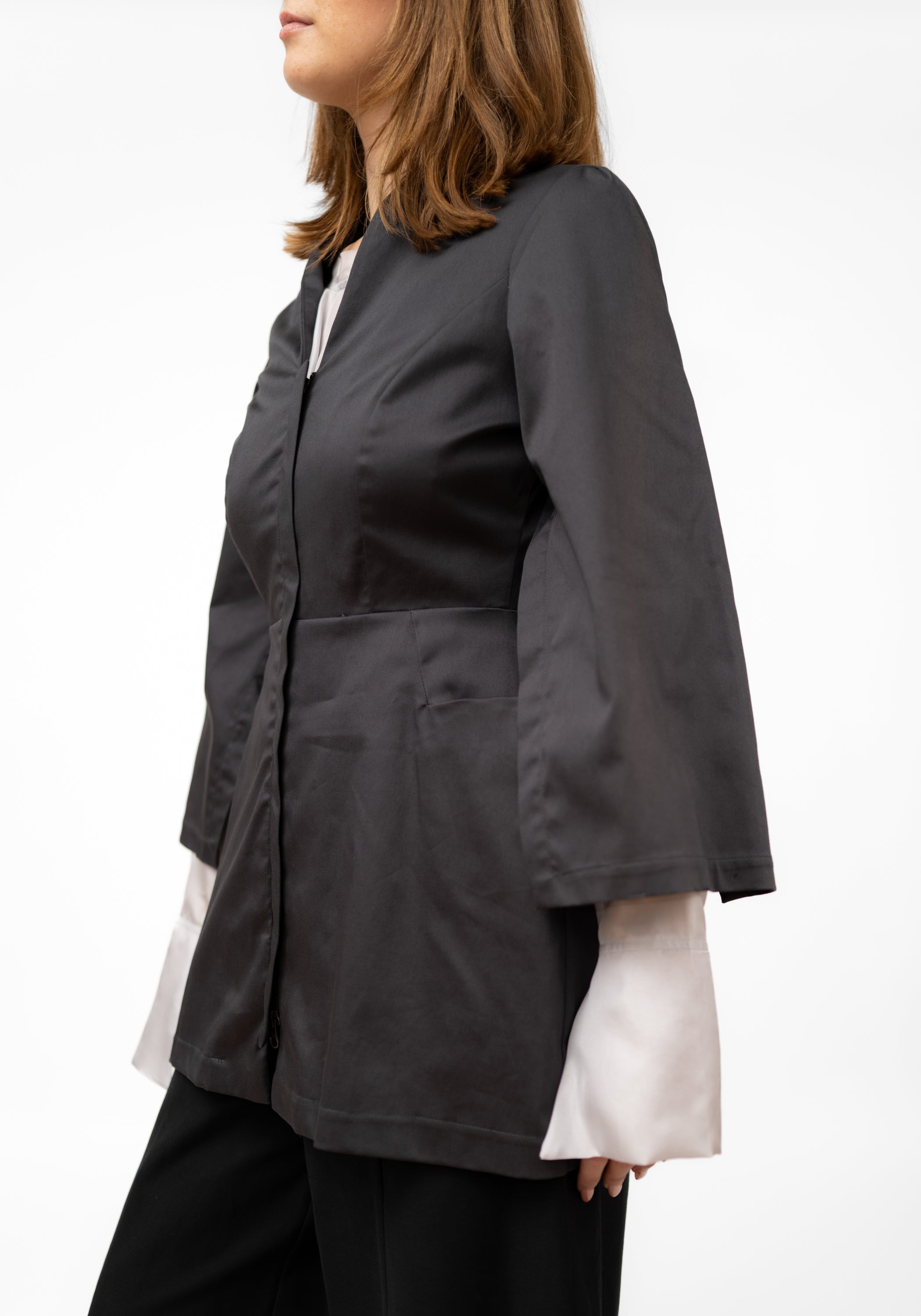 Gray Sateen Satellite Jacket - December Thieves