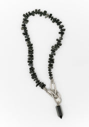 Black Tourmaline Stainless Chain Necklace