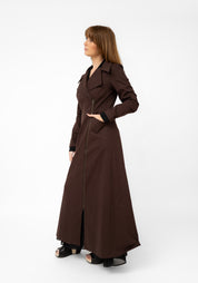 McClearon Zip Front Maxi Jacket