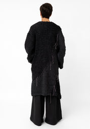 Shiro Textured Wool Blend Maxi Cardigan
