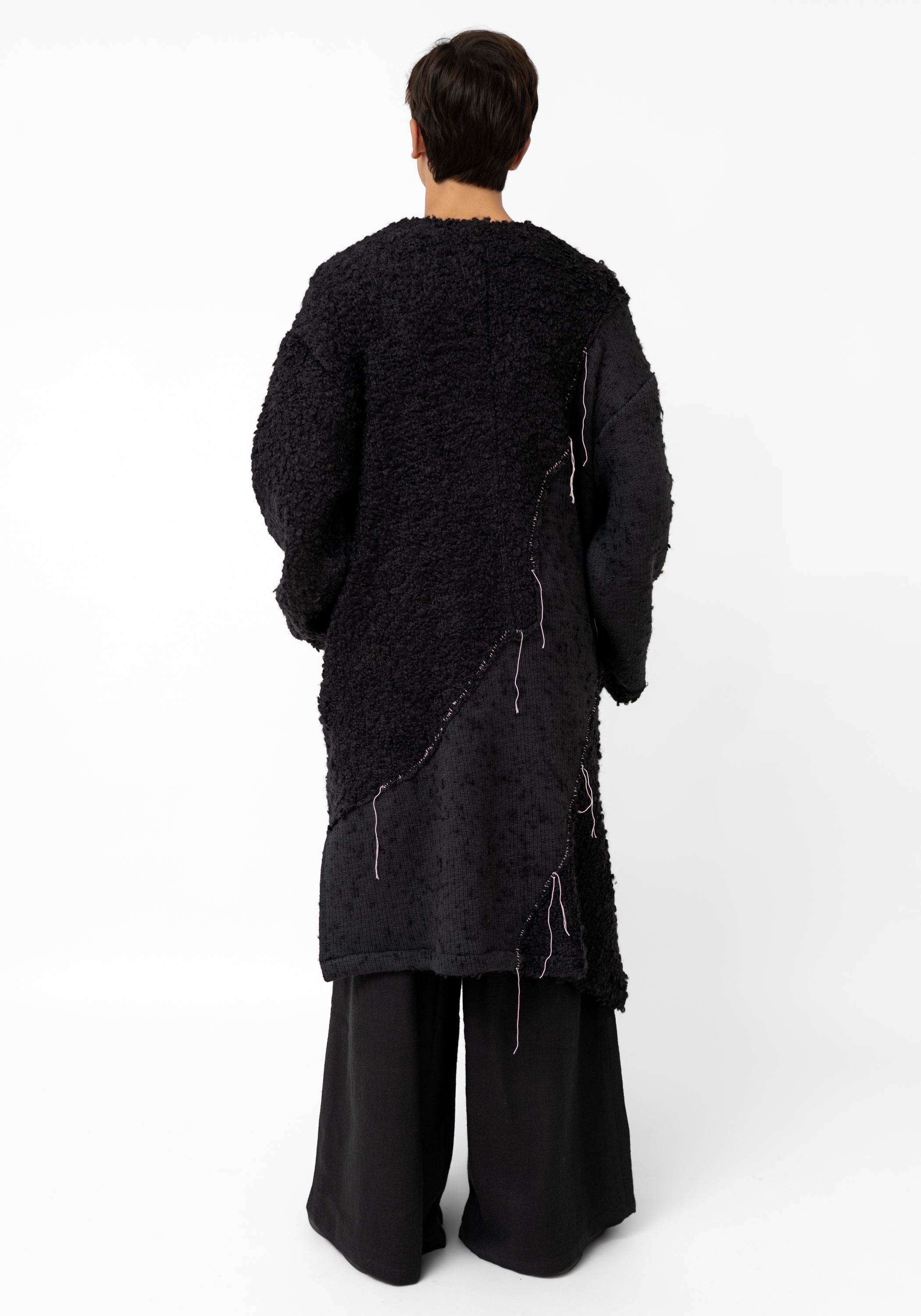 Shiro Textured Wool Blend Maxi Cardigan