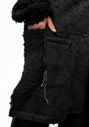 Shiro Textured Wool Blend Maxi Cardigan