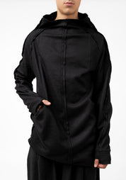 Isao High Neck Seam Detail Wool Pullover