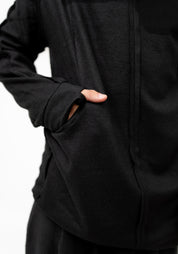 Isao High Neck Seam Detail Wool Pullover
