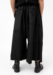 Takumi Cropped Wide Leg Paneled Wool Pants