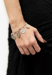 Sterling Oroboros Ancient Coin Bracelet