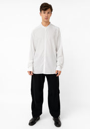 Band Collar Button Front Shirt