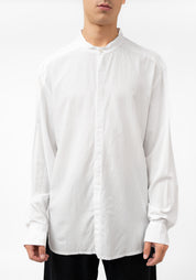 Band Collar Button Front Shirt