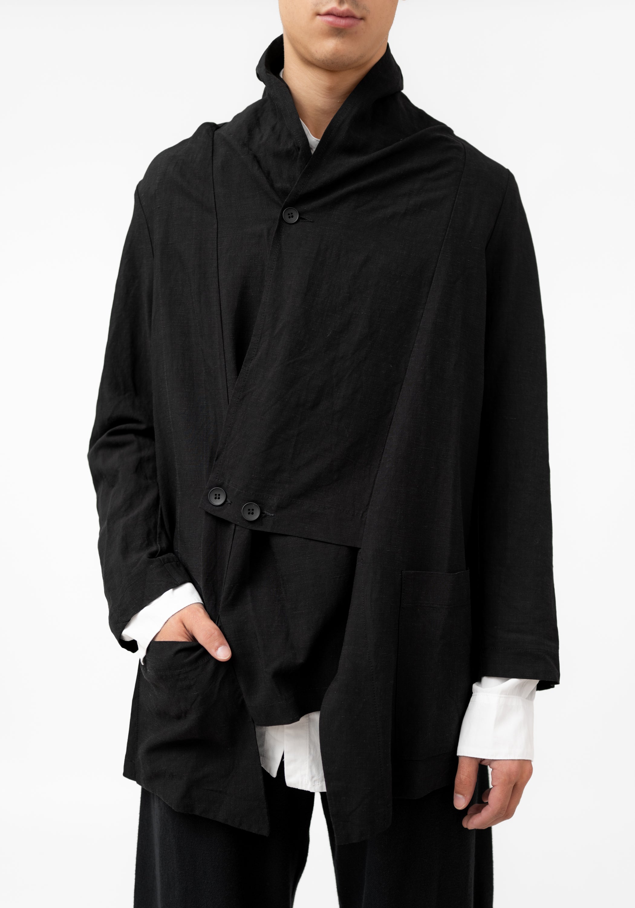 Drape Front Blazer Jacket