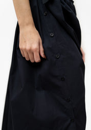 One Shoulder Button Side Maxi Dress